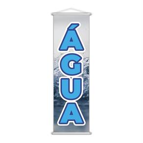 Banner Água Garrafa Bebida Venda Conveniência Lona 100X30Cm