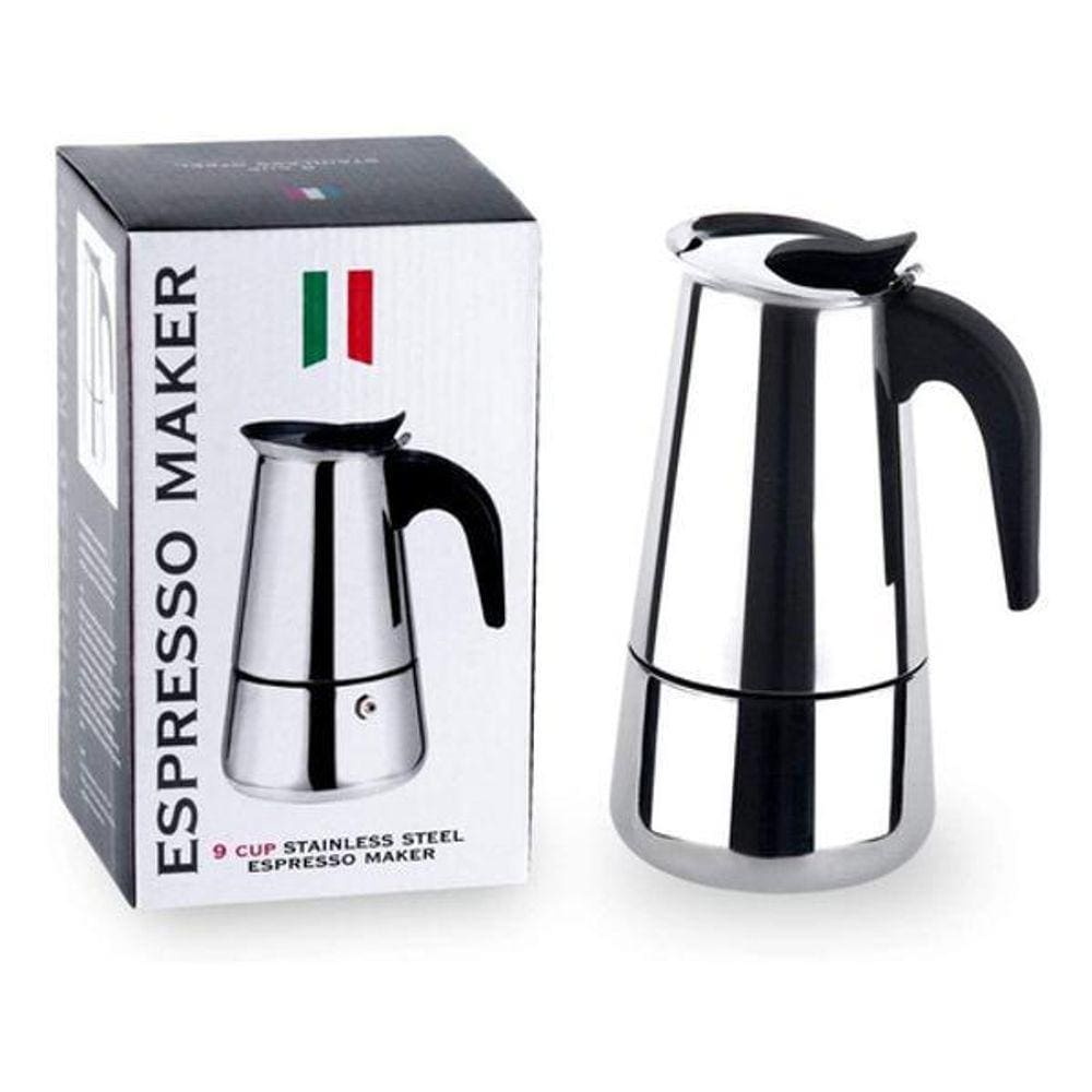 Cafeteira Italiana Espesso Maker De Aço Inox 9 Xicaras 02