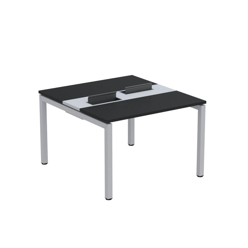 Mesa Plataforma Dupla com Pé de Aço para Coworking 110x120 Pdc11/12/2p Preto/Cinza