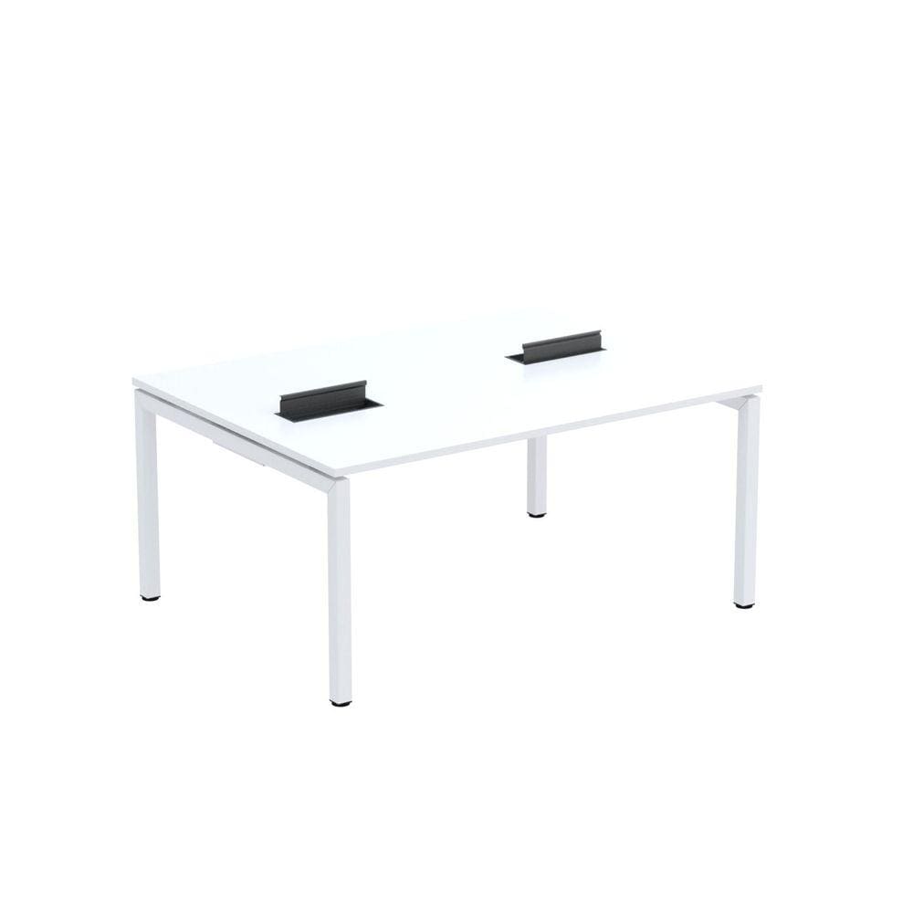 Mesa Plataforma Dupla com Pé de Aço para Coworking 160x120 Pdc16/12/2p Branco