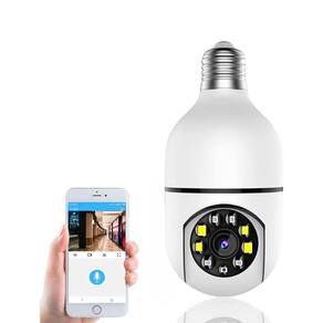 Câmera Lâmpada de Segurança Ip Wifi 360 Giratória Visão Noturna Full Hd