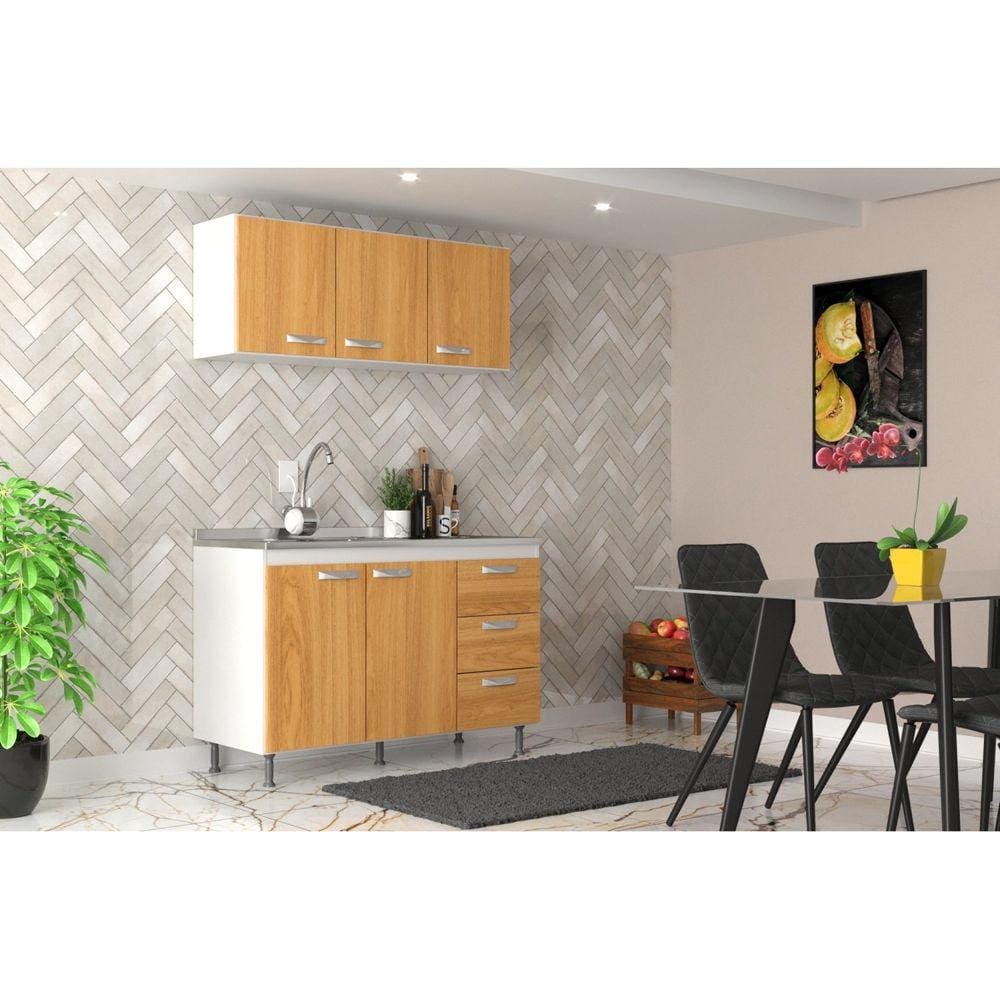 Cozinha Modulada 2 Peças Ipanema Branco/Cinnamomo