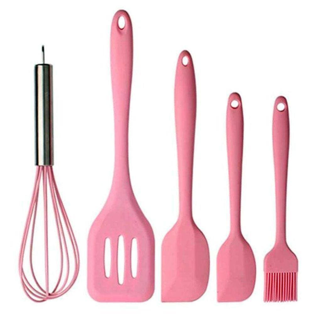 Jogo Utensílios Cozinha 5 Peças Silicone