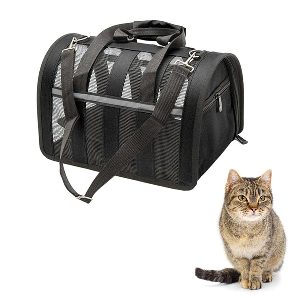 Bolsa Transporte Cao Gato Cachorro Faixa Refletiva Passeio Viagem Carro Lazer Segurança