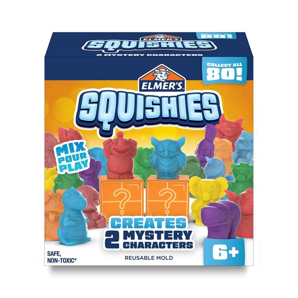 Kit de atividades Elmer`s Squishies DIY Squishy Toy 2 personagens