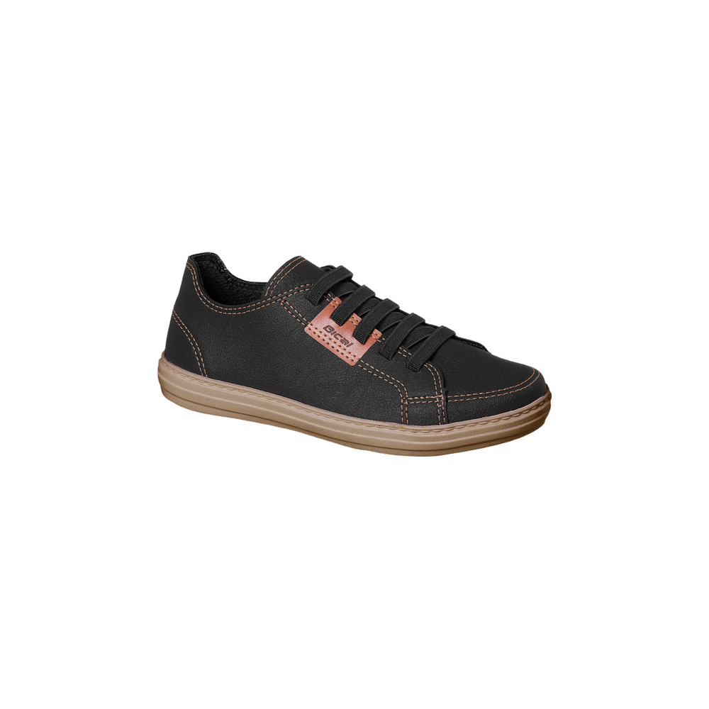Sapatênis Infantil Masculino Bical Turim Elástico Preto