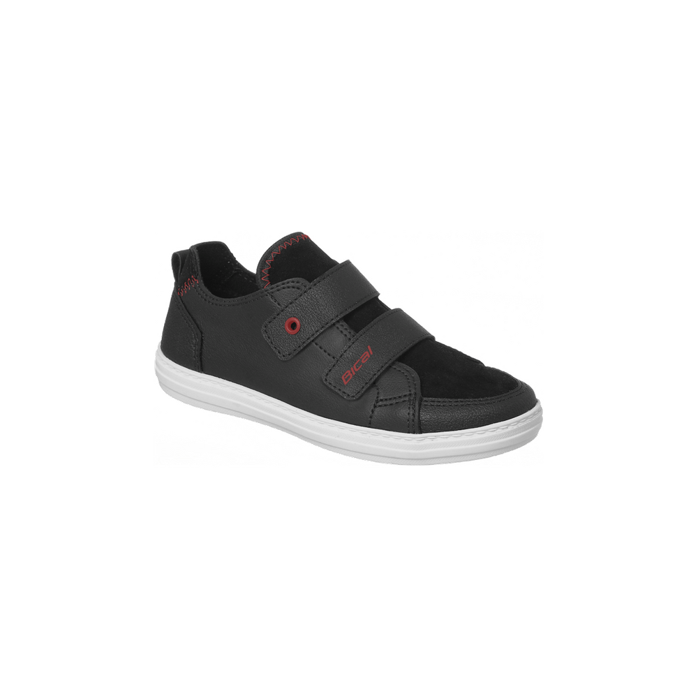 Sapatênis Infantil Masculino Bical Turim Fecho Duplo Preto