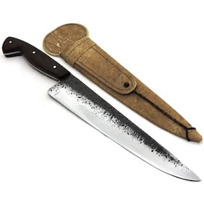 Faca Artesanal Fulltang Brut Forja Aço Carbono - Lâm. - 24 cm.