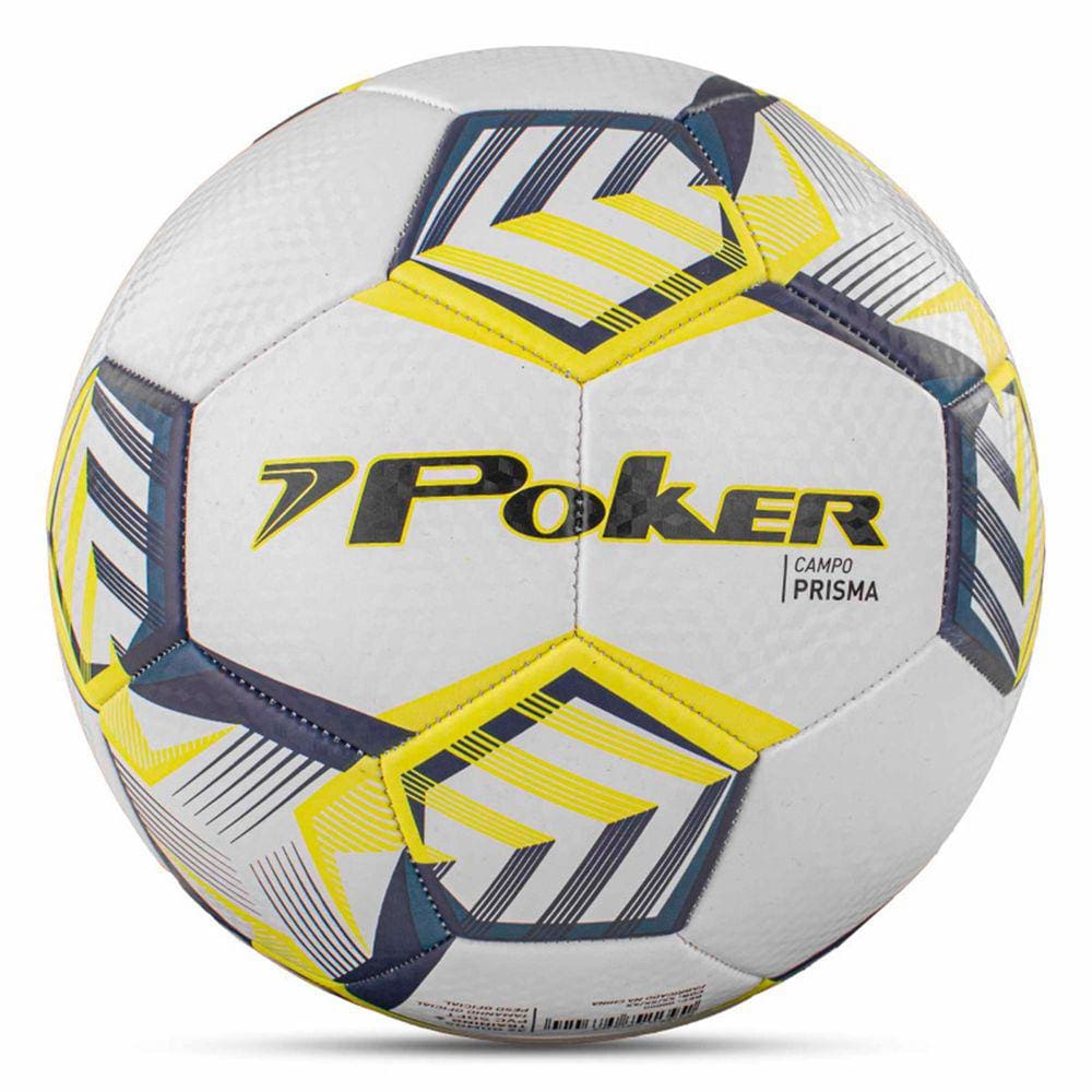 Bola de Futebol Campo Poker Training Prisma - Azul e Amarelo