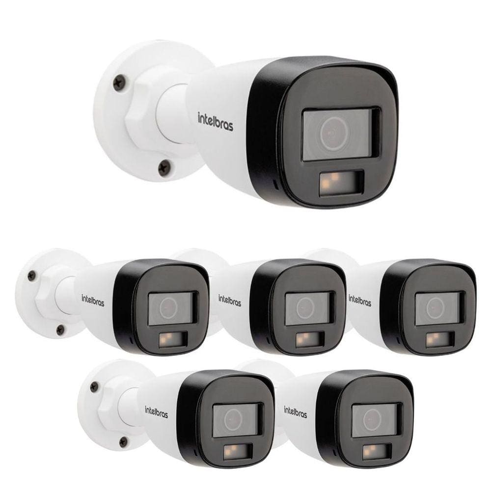 Kit 6 Câmeras Multi HD 2 Megapixels 20m VHD 1220 B FULL COLOR Intelbras