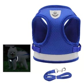 Peitoral Guia Cao Cachorro Gato Pet Coleira Colete Faixa Refletiva Animal de Estimaçao Segurança Conforto Lazer