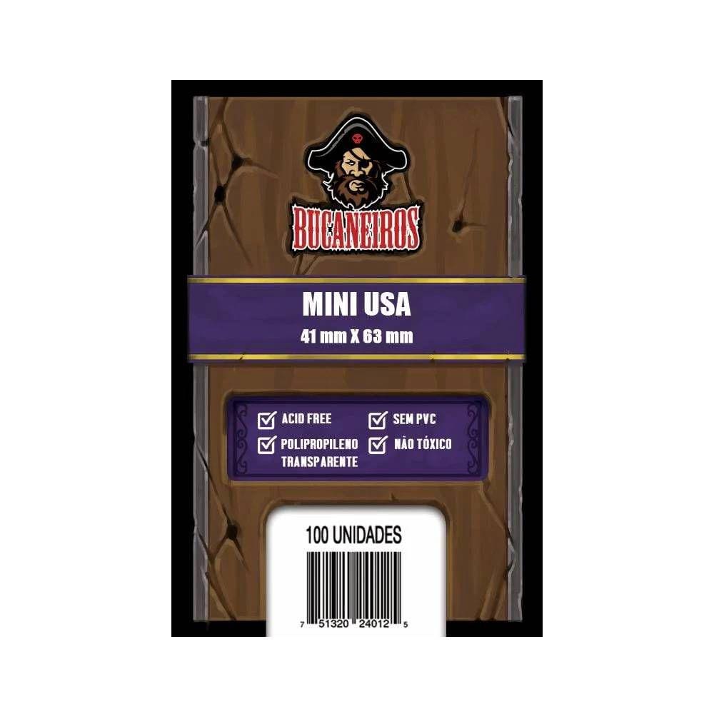 Sleeves Mini USA 41 x 63mm Bucaneiros 100 unidades