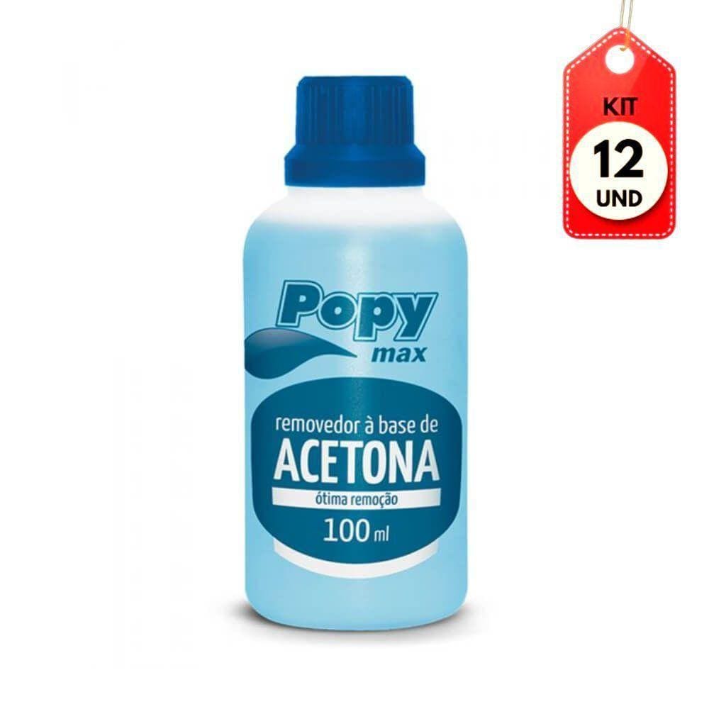 Kit C/12 Farmax Popymax Removedor A Base De Acetona 100ml