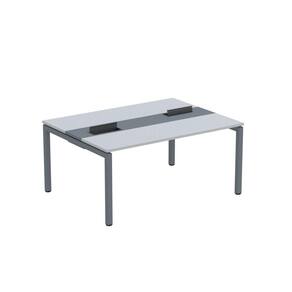 Mesa Plataforma Dupla com Pé de Aço para Coworking 160x120 Pdc16/12/2p Cinza/Grafito