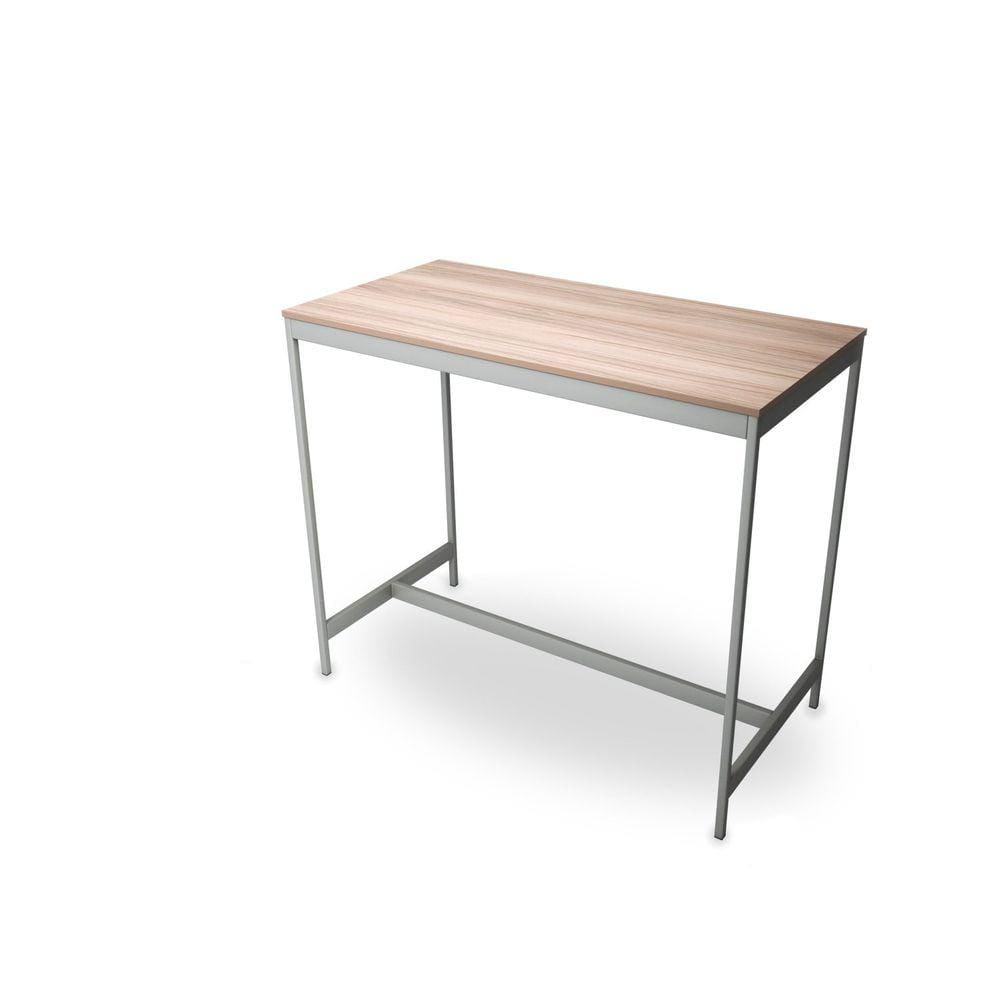 Mesa Alta para Sala de Jantar 125x105x65cm San Paulo Estanho/ MDF Nogál Malaga
