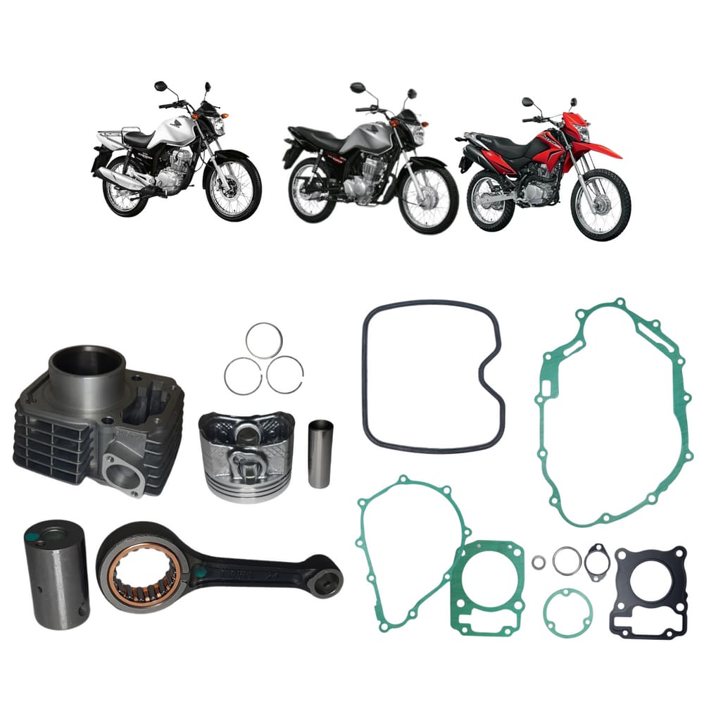 Kit Cilindro Completo+Kit Biela NXR 125 2010 A 2022 Mahle