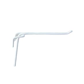 Kit 25un. Gancho P- Tela Arame 4mm C- 10cm Branco Azulado