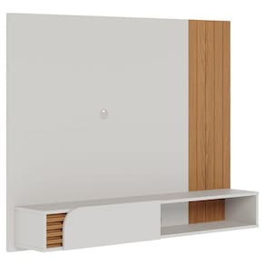 Painel Home Suspenso TV 60 Polegadas Jurere Off White Matte Freijo CLB