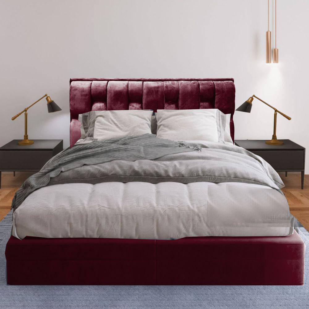 Cabeceira Cherie Suede 140 Bordo