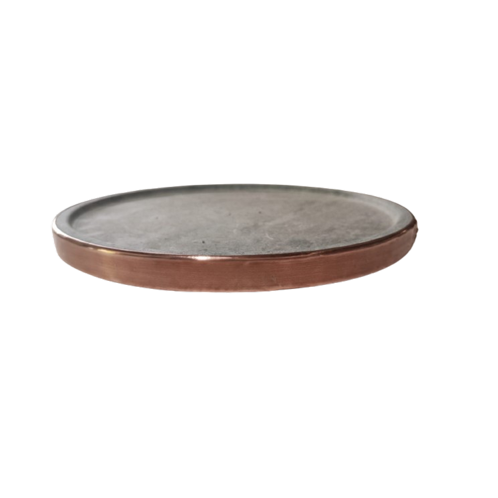 Forma de pizza em pedra sabão  de 35 cm sem alças e com aro