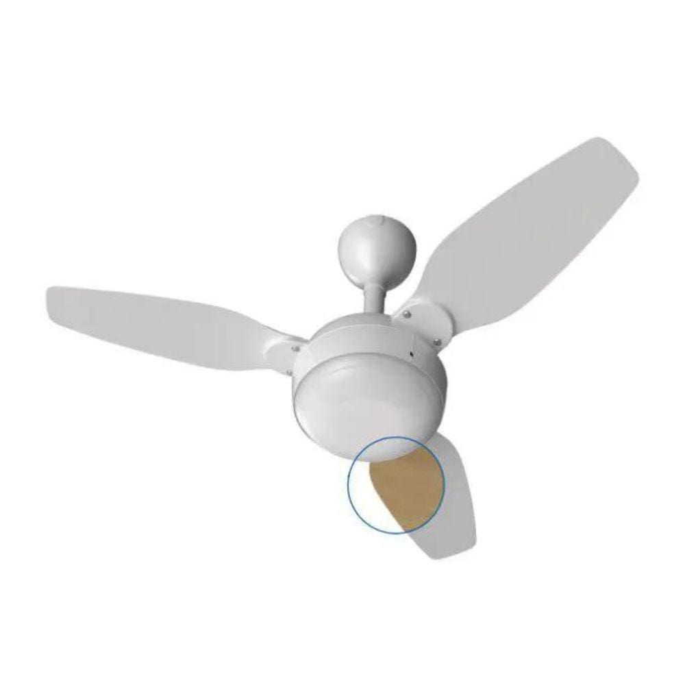 Ventilador Controle Remoto Legacy Led Branco e pinheiro com pás dupla cor Ventisol com Lâmpada Inclusa