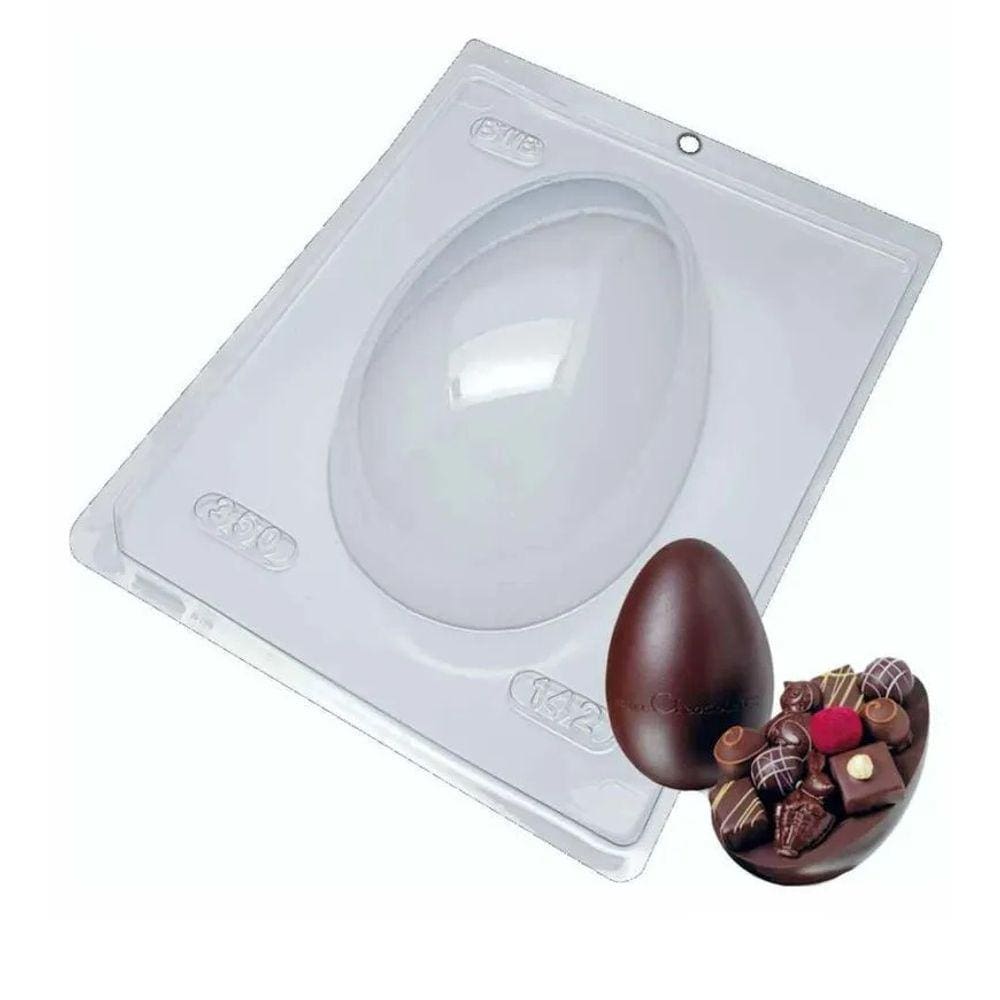 03 Formas de ovo de pascoa liso 350g bwb simples 142 Tradicional Chocolate