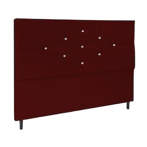 Cabeceira Cama Queen 160 Cm Camboriú Suede Marsala E Frame