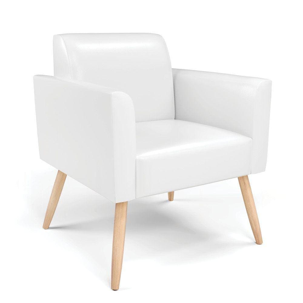 Poltrona Pés Palito Natural Marisa Corano D03 - D\`rossi Cor Branco