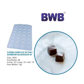 Forma bombom quadrado médio bwb 9461 Páscoa Chocolate 3593