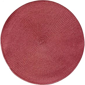 Kit 2 Americano Requinte Liso Para Mesa Redondo 38cm Bordô