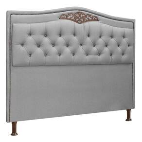 Cabeceira Estofada Holanda 1,60 Queen Linho Speciale Home Grafite