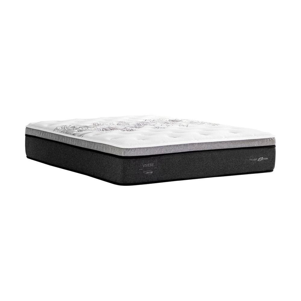 Colchão  Queen Herval Berlim One Side Pillow 34X 198X 158 cm Cinza/Branco
