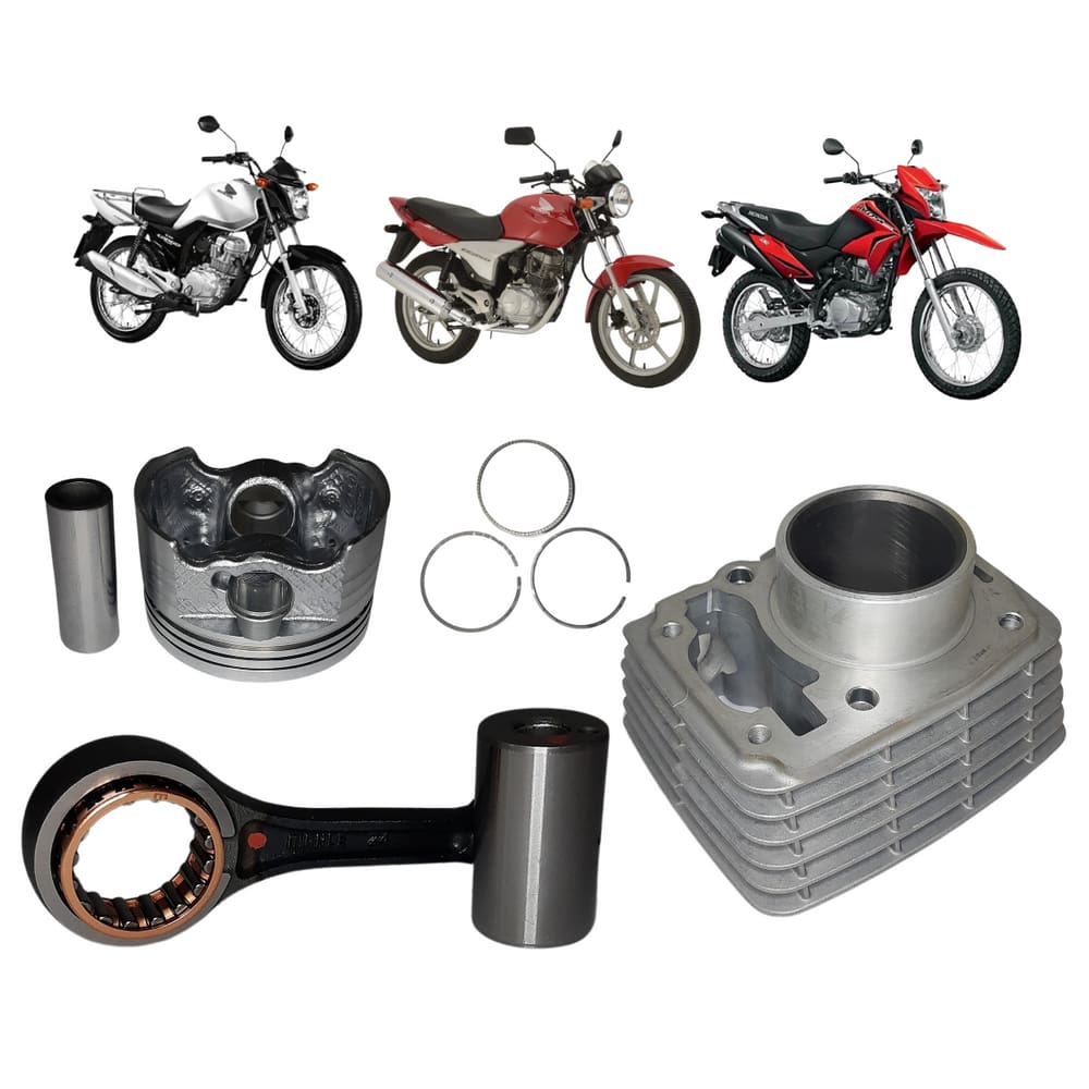 Kit Cilindro Mahle+Biela Com Rolamento Honda Cg Fan 150 2010 A 2015