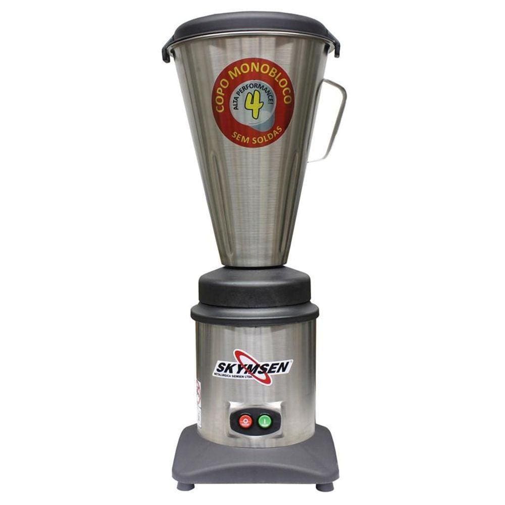 Liquidificador Inox 4 Litros, Alta Rotaçao, Copo Monobloco Inox Ta-04mb-n - Skymsen 127v 127v
