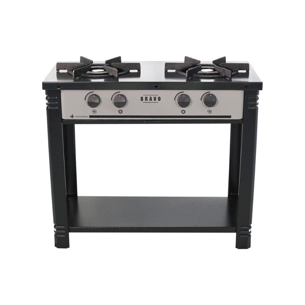 Fogão Industrial Esmaltado Baixa Pressão Gás Bravo 2 Bocas Br2b Cz - Venâncio