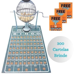 Jogo Bingo Profissional Com 300 Cartelas Jogo De Mesa N 1