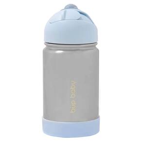 Garrafa Flip Térmica Azul Com Alça De Silicone Bup Baby