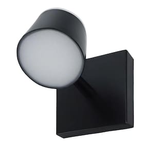 Arandela Andy Redonda Preto 12cm Led 7W 3000K Bivolt