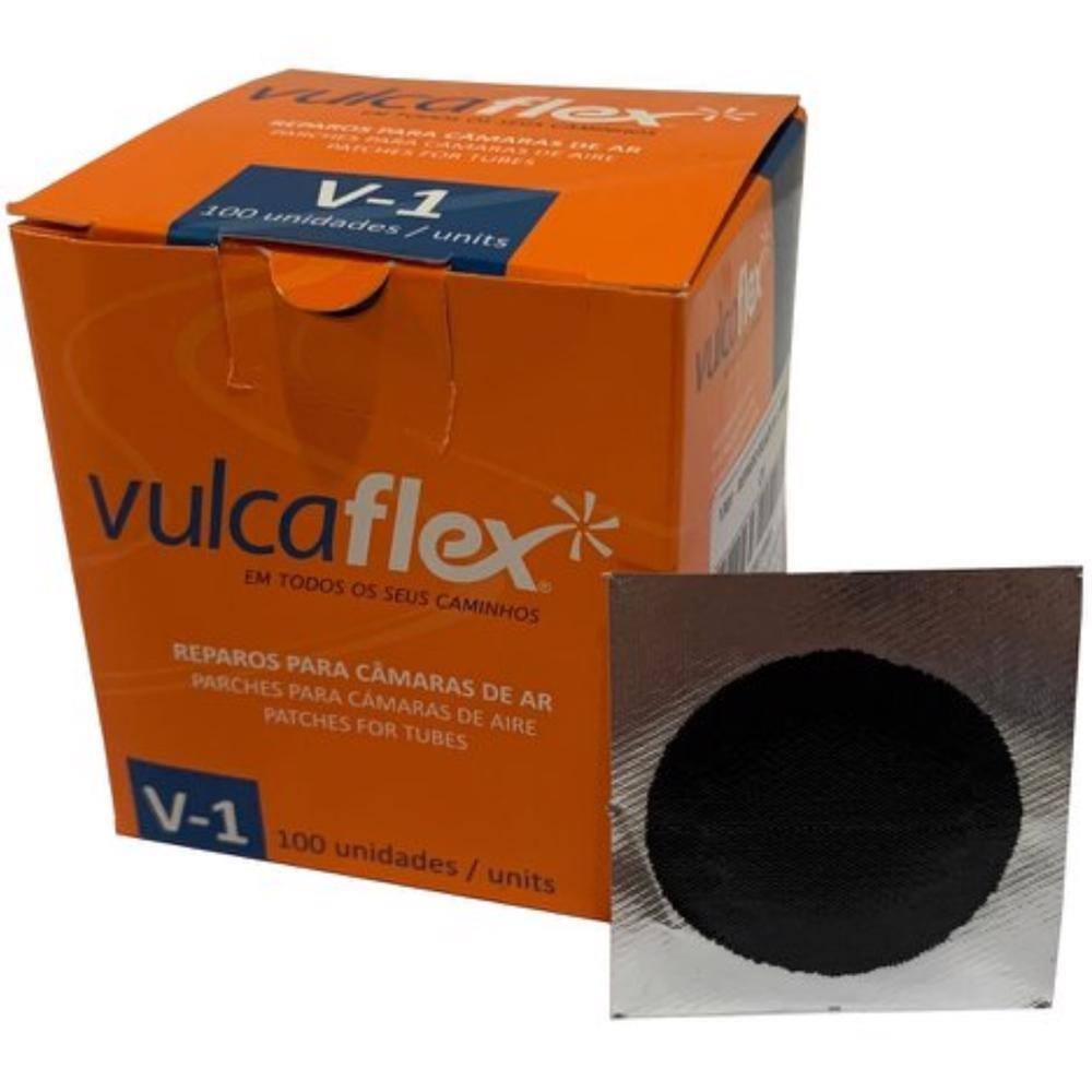 Remendo Redondo V-01 a frio Caixa com 100 unidades - Vulcaflex