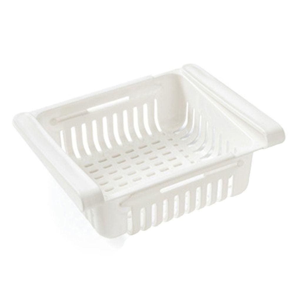Cesto Organizador Expansível Ajustável Multiuso De Geladeira Branco