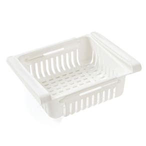 Cesto Organizador Expansível Ajustável Multiuso De Geladeira Branco