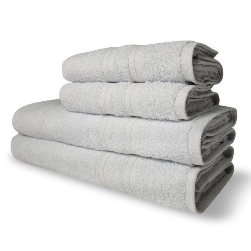 Jogo De Toalhas Itália Soft 4 Pçs - 2 Banho E 2 Rosto 430g-m² 100% Algodão - Branco Branco