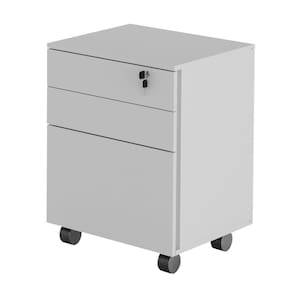 Gaveteiro Arquivo com Chave e Rodízios Multimóveis CR25045 Branco