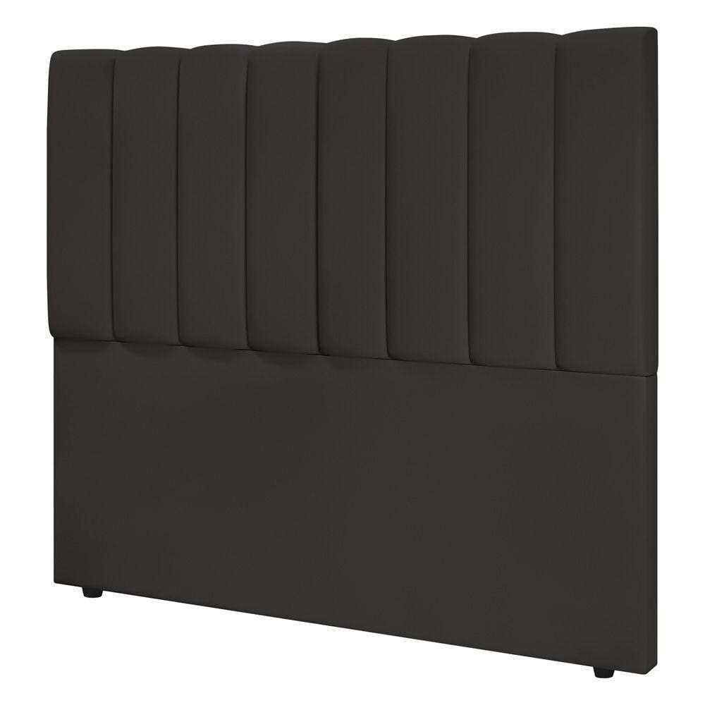 Cabeceira Cama Box Casal Queen Size Kharla 160cm Veludo Marrom - Desk Design