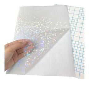 Papel Adesivo Holográfico Vinil Caquinhos de Vidro A3 50Fls
