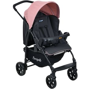 Carrinho de Bebe Berço para Passeio Burigotto Ecco CZ Rosa
