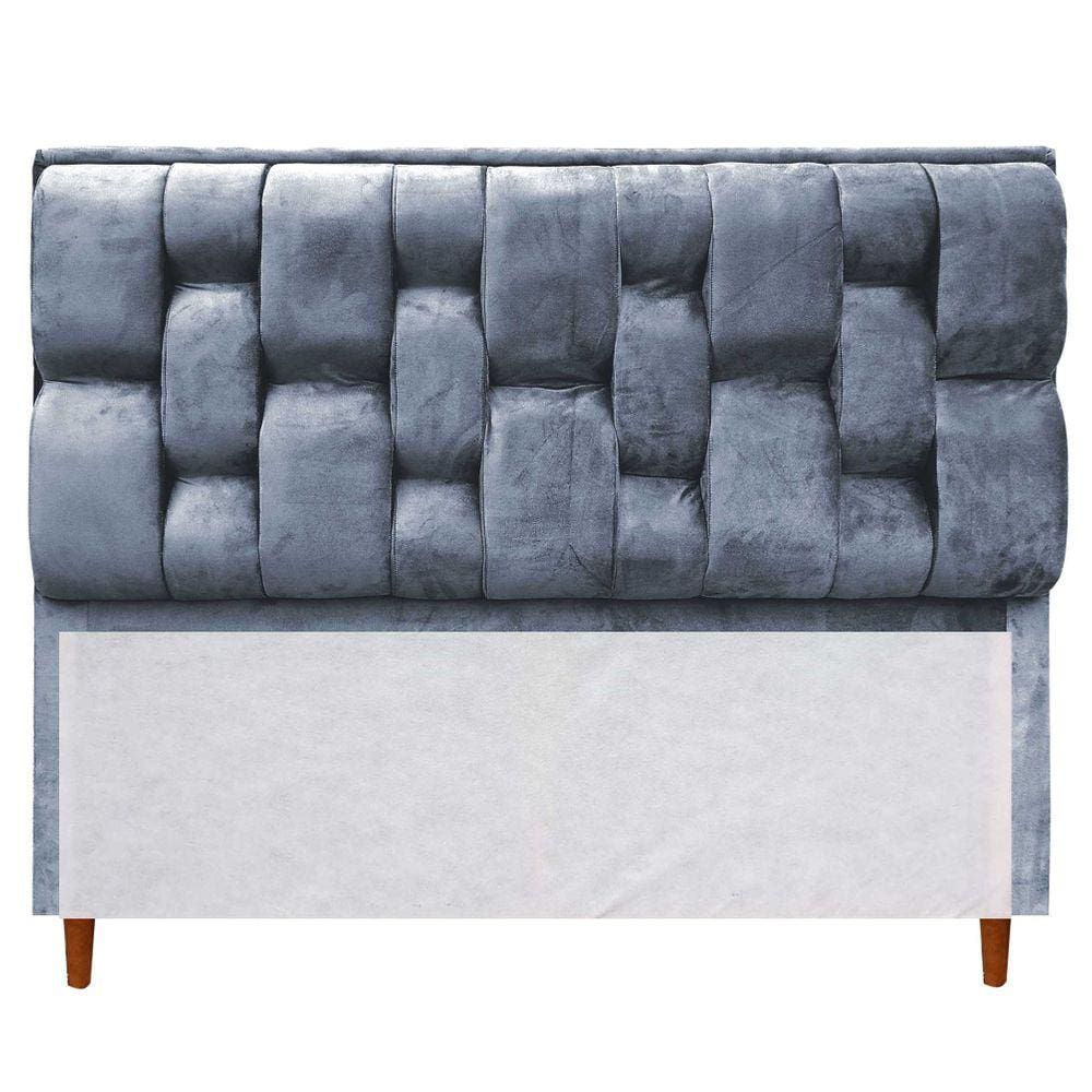 Cabeceira Cherie Suede 190 Grafitte