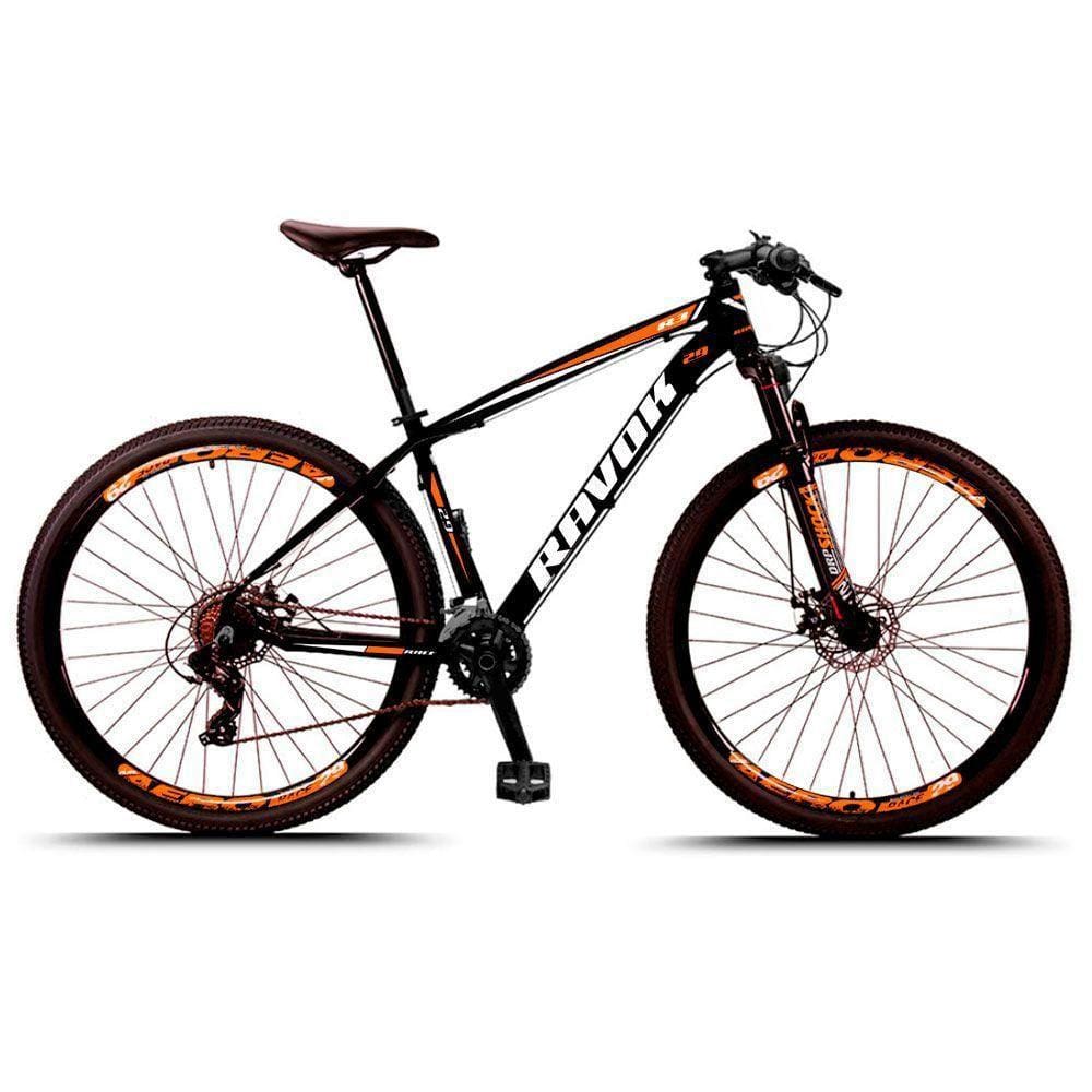 Bicicleta Mountain Bike 21 Velocidades Alavanca Alumínio Laranja Quadro 15"
