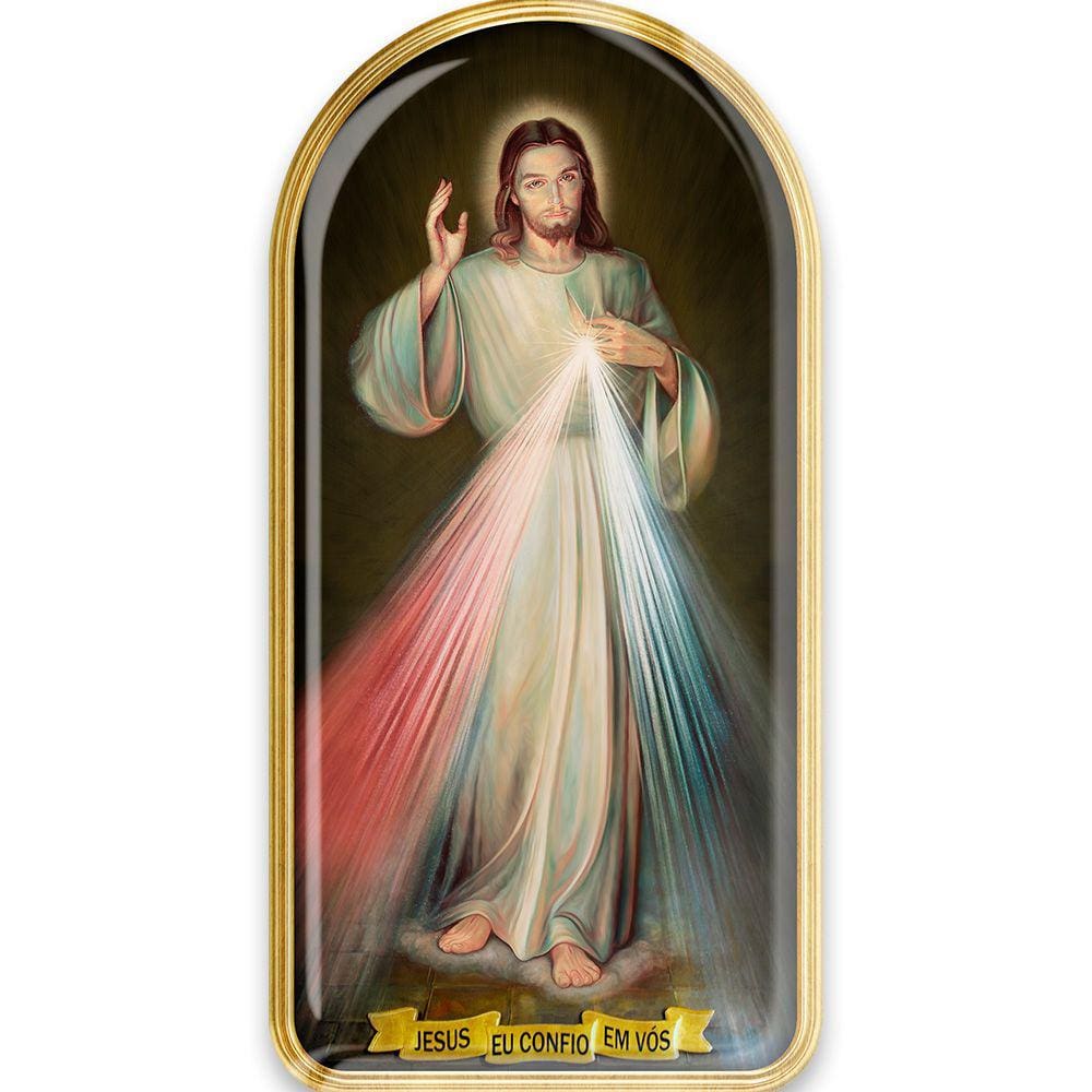Adesivo Jesus Misericordioso Resinado Carro/Moto/ Notebook