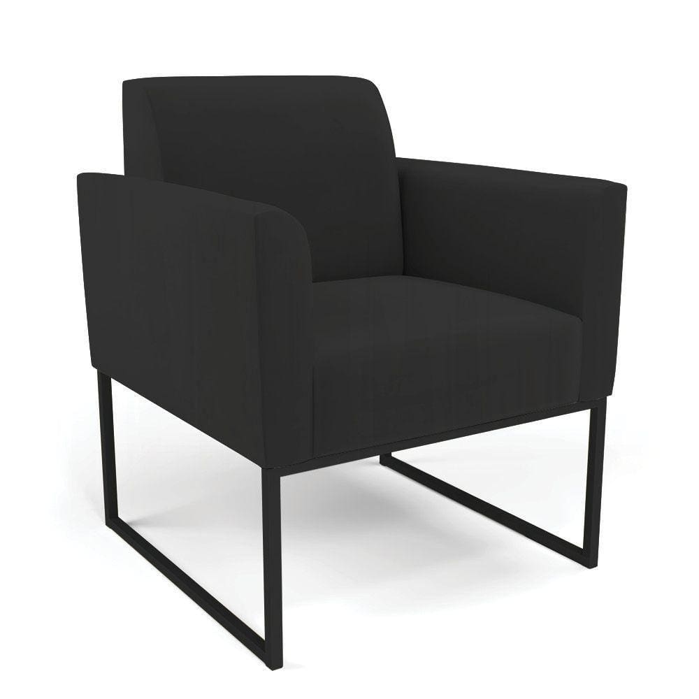 Poltrona Base Industrial Preto Marisa Veludo D03 - D\`rossi Cor Preto